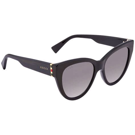 gucci gg0460s 001|Gucci™ GG0460S 001 53 Black/Gold Sunglasses .